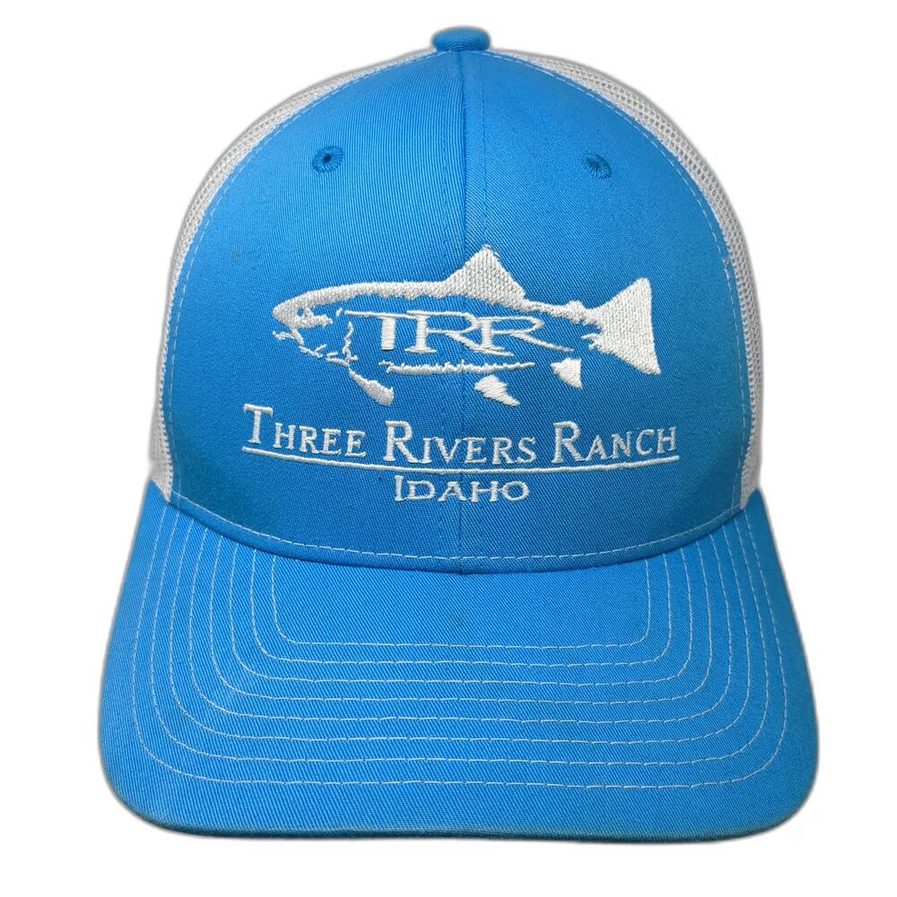Richardson 112 Trucker Hat Blue White One Size Three Rivers Ranch Idaho Fishing